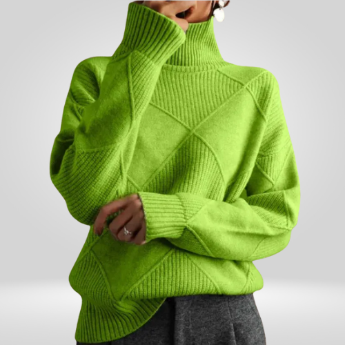 Damen Strickrollkragenpullover – Oversize-Fit