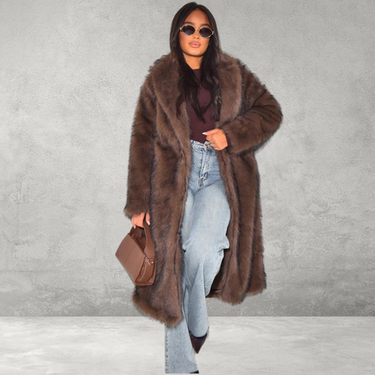 Oversize Kunstfellmantel für Damen– Luxuriöses Design für Stil