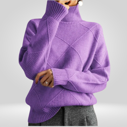 Damen Strickrollkragenpullover – Oversize-Fit