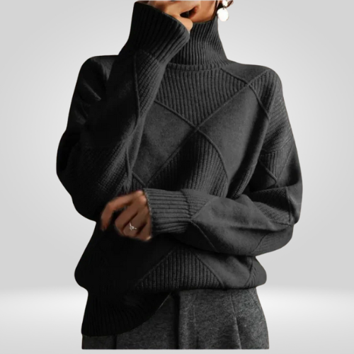 Damen Strickrollkragenpullover – Oversize-Fit