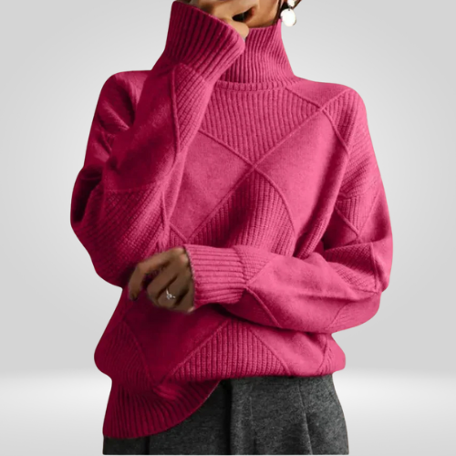 Damen Strickrollkragenpullover – Oversize-Fit