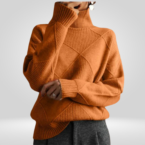 Damen Strickrollkragenpullover – Oversize-Fit