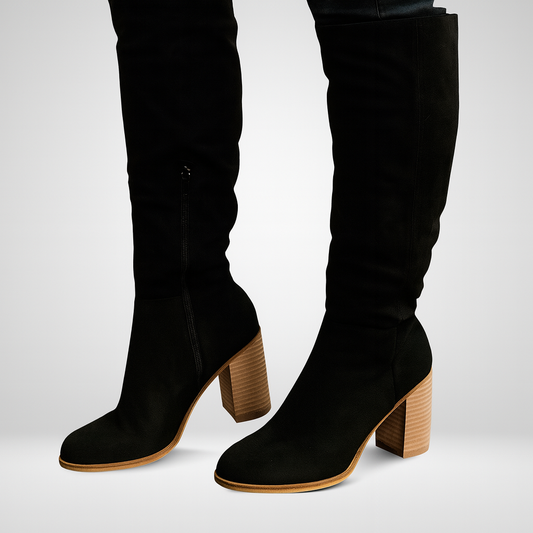 Damen Kniehohe Wildlederstiefel – Elegante Silhouette mit Komfortsohle