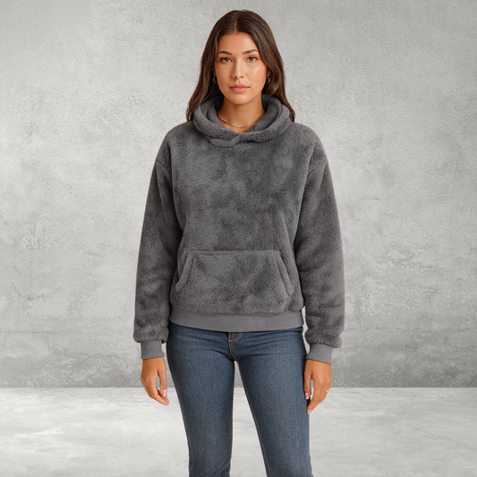 Unisex Plüsch-Fleece Hoodie – Weich, warm und perfekt für Herbst & Winter