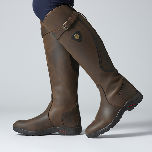 Damen Kniehohe Winterstiefel – Elegante britische Silhouette mit warmem Innenfutter