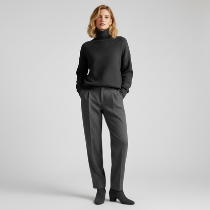 Damen Strickrollkragenpullover – Oversize-Fit