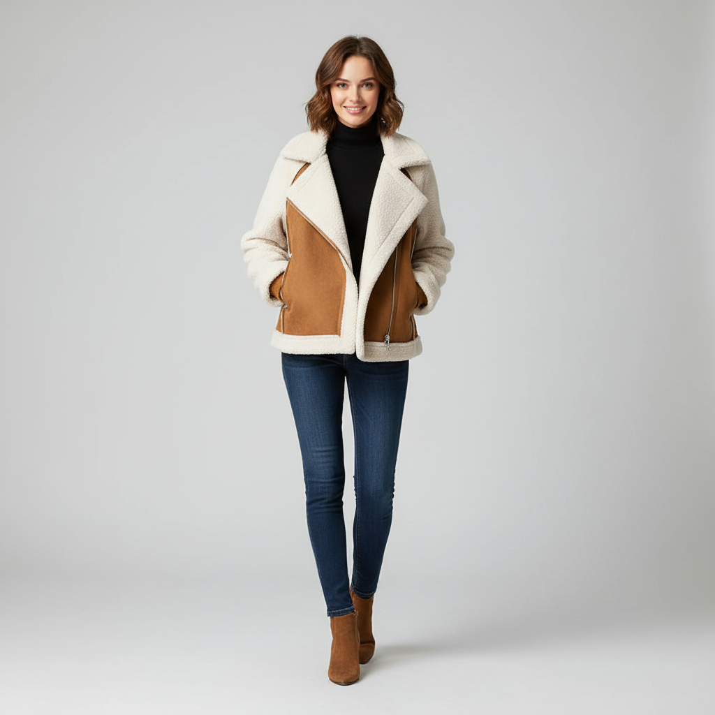 Casual Damen Winterjacke mit Wollfutter